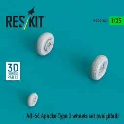 AH-64 Apache type 2 wheels set (weighted) (3D Printed), 1/35 - ResK... 2