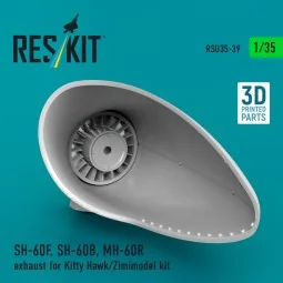 SH-60F, SH-60B, MH-60R exhaust (3D Printed) for Kitty Hawk / Zimi M...
