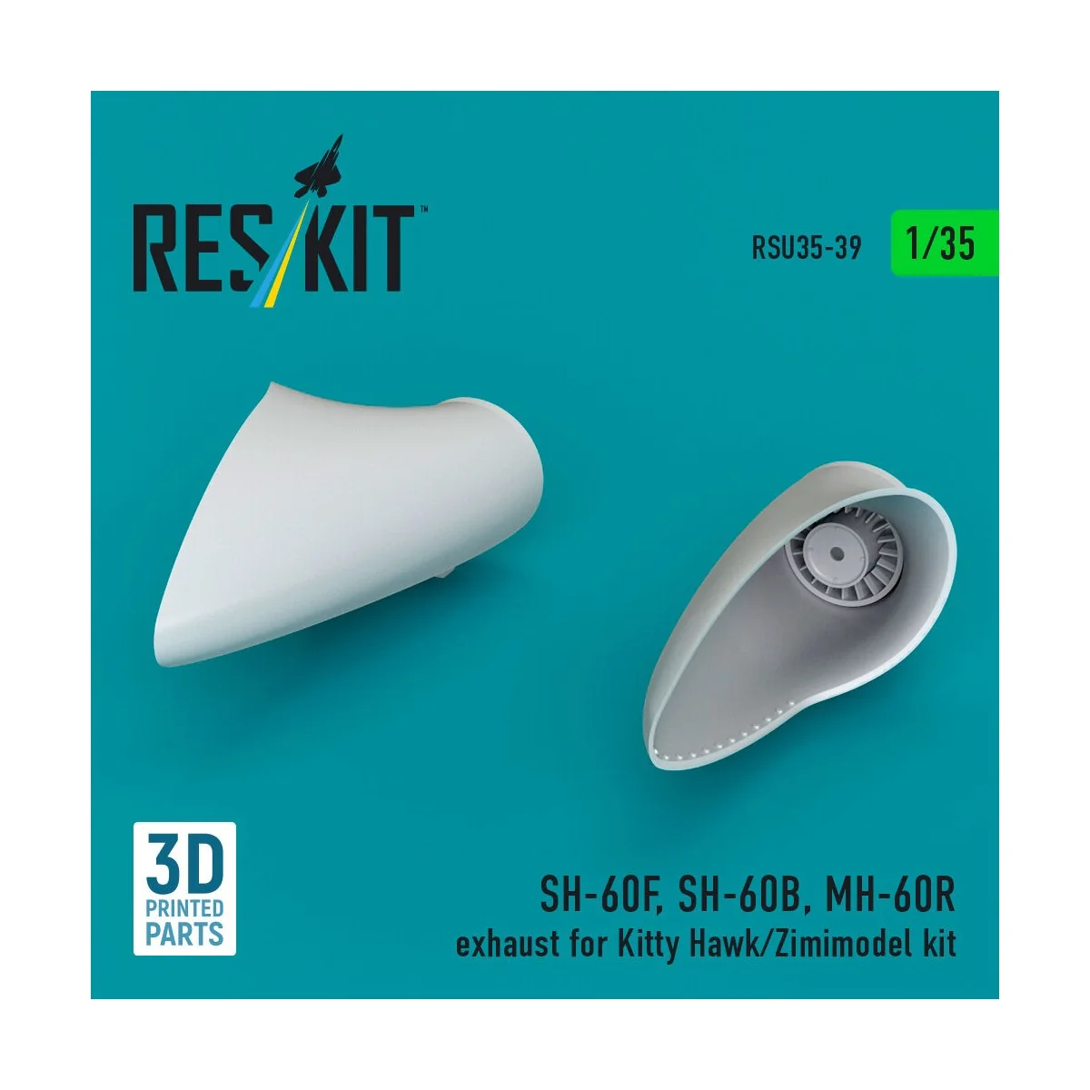 SH-60F, SH-60B, MH-60R exhaust (3D Printed) for Kitty Hawk / Zimi M... SH-60F, SH-60B, MH-60R exhaust (3D Printed) for Kitty Hawk / Zimi M...