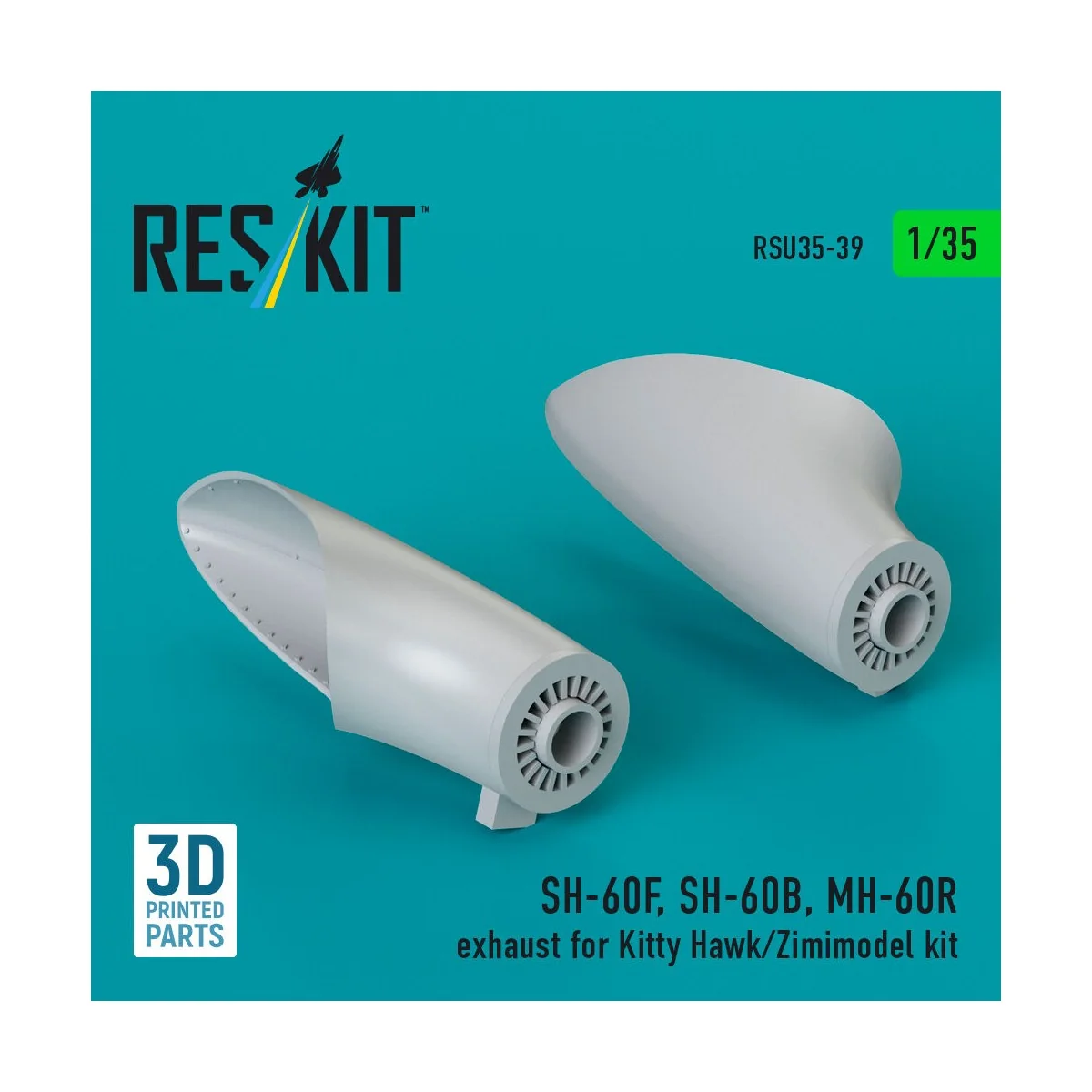 SH-60F, SH-60B, MH-60R exhaust (3D Printed) for Kitty Hawk / Zimi M... SH-60F, SH-60B, MH-60R exhaust (3D Printed) for Kitty Hawk / Zimi M...