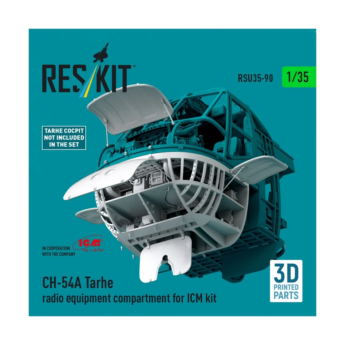 CH-54A Tarhe radio equipment compartment (3D Printed) for ICM, 1/35... CH-54A Tarhe radio equipment compartment (3D Printed) for ICM, 1/35...