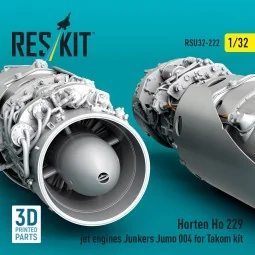 Horten Ho 229 jet engines Junkers Jumo 004 (2 pcs) (3D Printed) for...