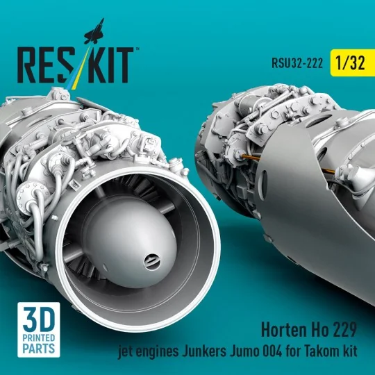 Horten Ho 229 jet engines Junkers Jumo 004 (2 pcs) (3D Printed) for... Horten Ho 229 jet engines Junkers Jumo 004 (2 pcs) (3D Printed) for...