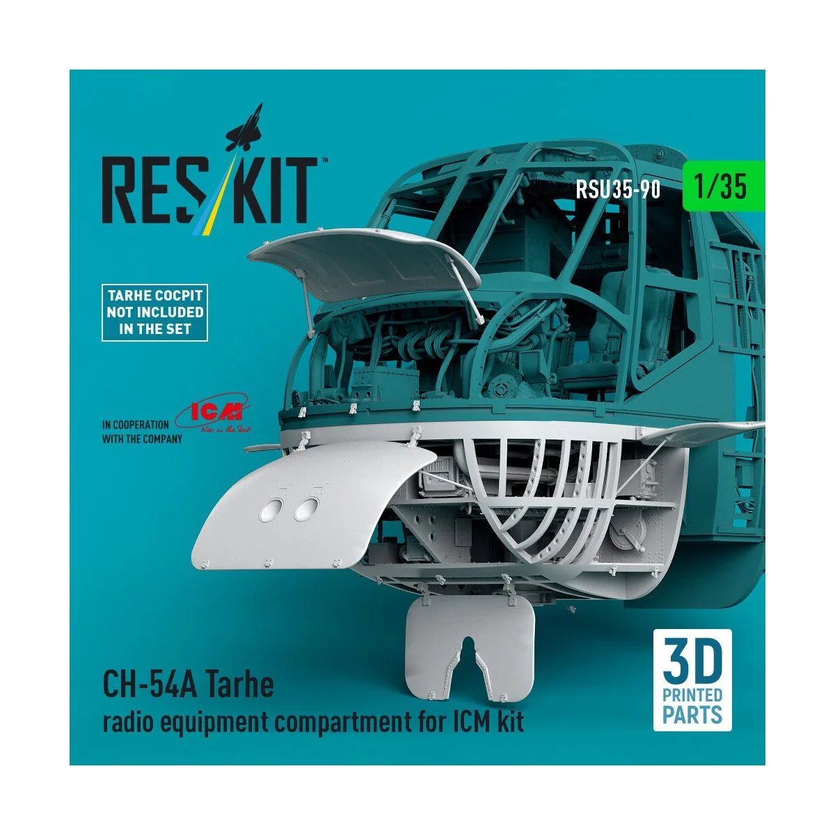 CH-54A Tarhe radio equipment compartment (3D Printed) for ICM, 1/35... CH-54A Tarhe radio equipment compartment (3D Printed) for ICM, 1/35...