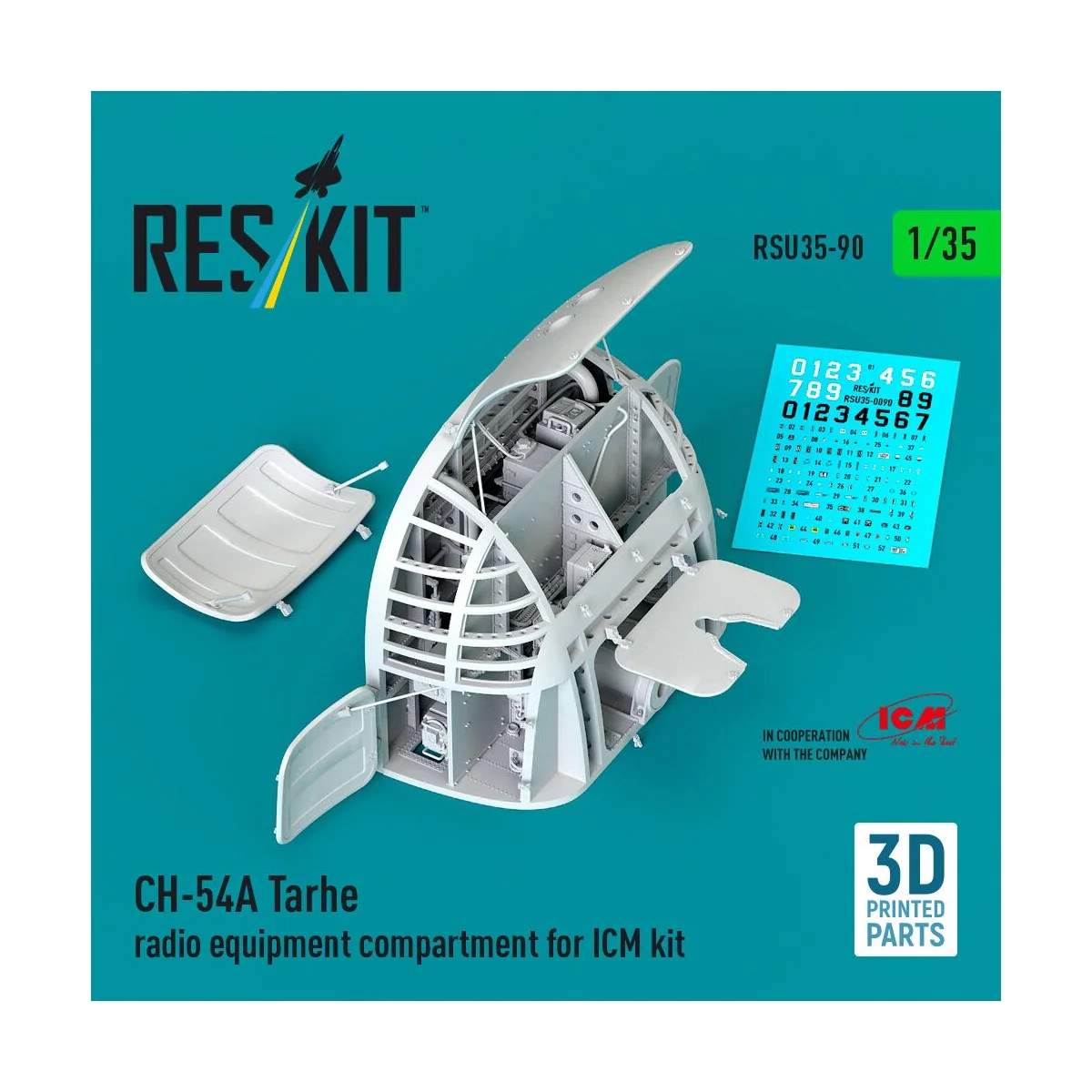 CH-54A Tarhe radio equipment compartment (3D Printed) for ICM, 1/35... CH-54A Tarhe radio equipment compartment (3D Printed) for ICM, 1/35...