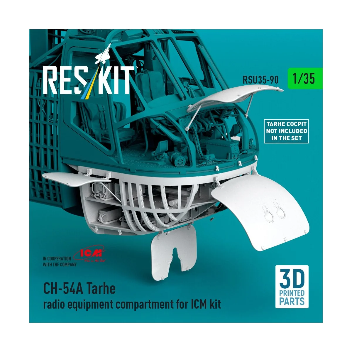 CH-54A Tarhe radio equipment compartment (3D Printed) for ICM, 1/35... CH-54A Tarhe radio equipment compartment (3D Printed) for ICM, 1/35...