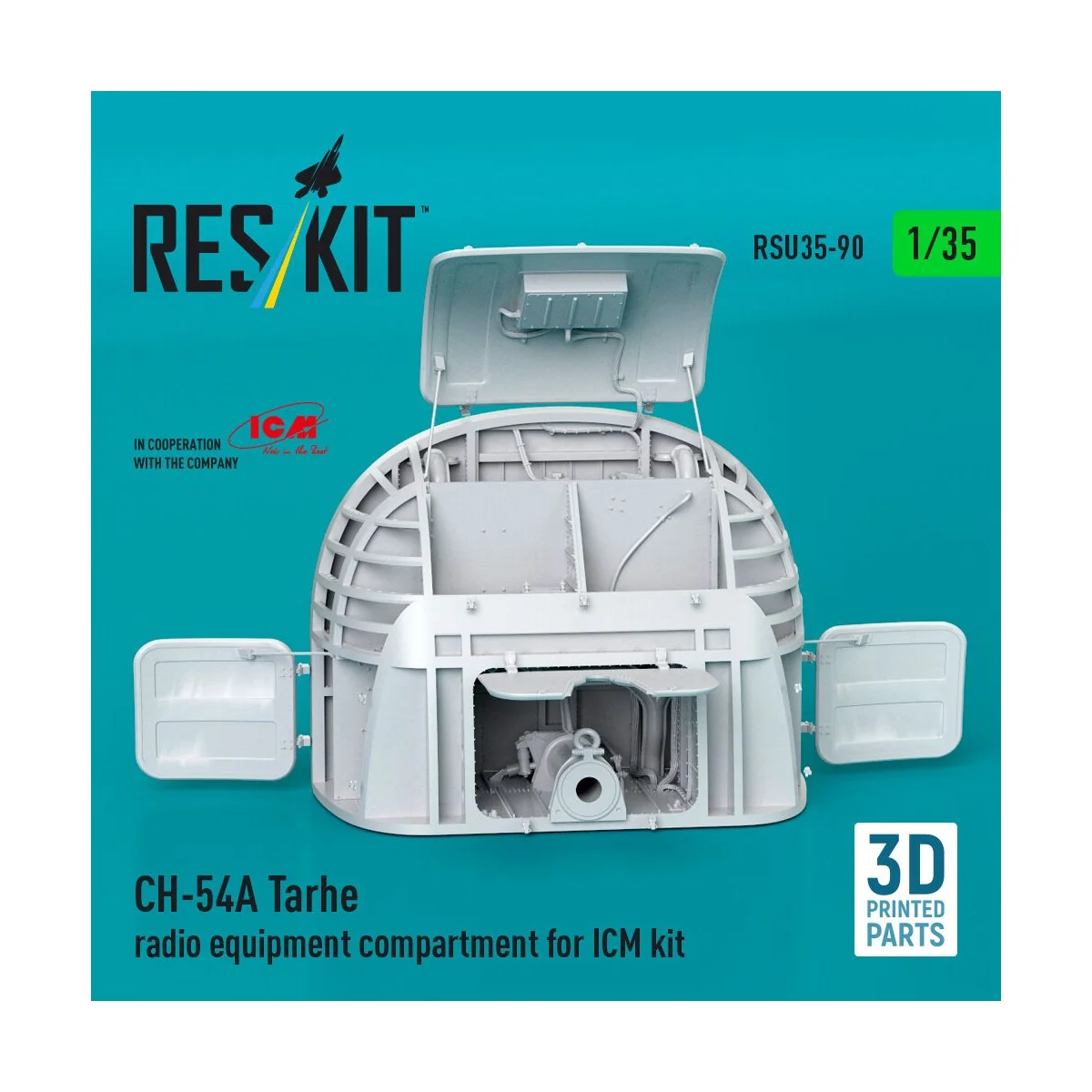 CH-54A Tarhe radio equipment compartment (3D Printed) for ICM, 1/35... CH-54A Tarhe radio equipment compartment (3D Printed) for ICM, 1/35...