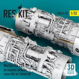 Horten Ho 229 jet engines Junkers Jumo 004 (2 pcs) (3D Printed) for... 2