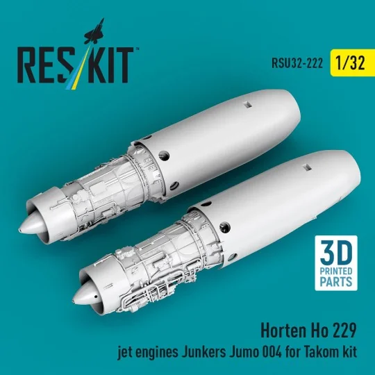 Horten Ho 229 jet engines Junkers Jumo 004 (2 pcs) (3D Printed) for... Horten Ho 229 jet engines Junkers Jumo 004 (2 pcs) (3D Printed) for...