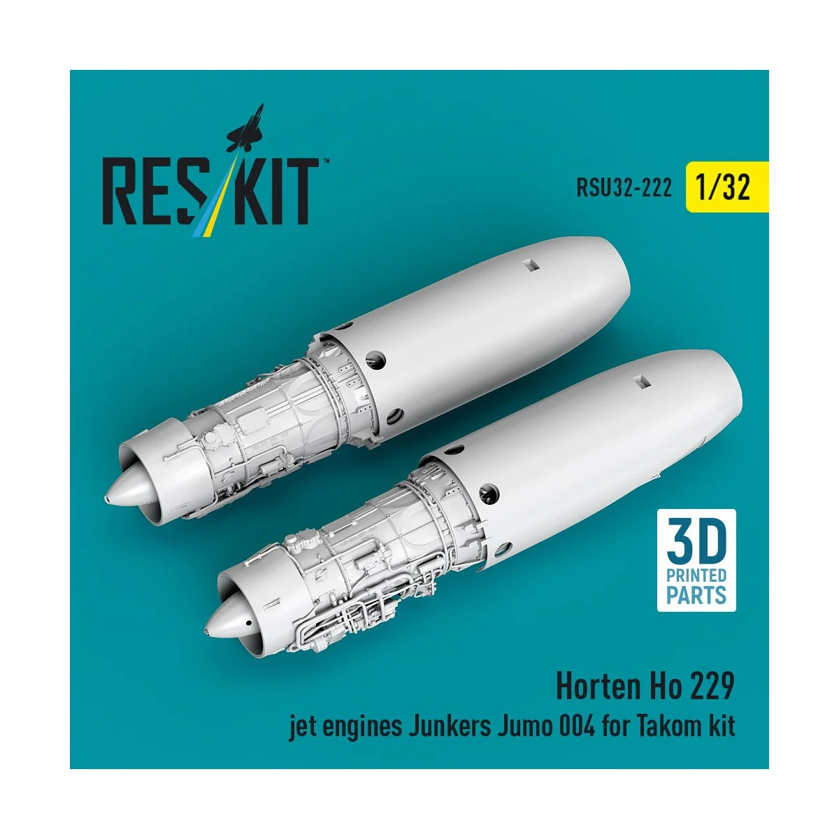 Horten Ho 229 jet engines Junkers Jumo 004 (2 pcs) (3D Printed) for... Horten Ho 229 jet engines Junkers Jumo 004 (2 pcs) (3D Printed) for...