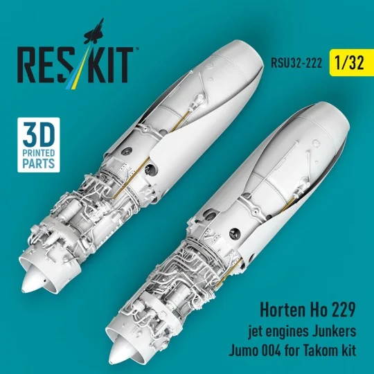 Horten Ho 229 jet engines Junkers Jumo 004 (2 pcs) (3D Printed) for... Horten Ho 229 jet engines Junkers Jumo 004 (2 pcs) (3D Printed) for...