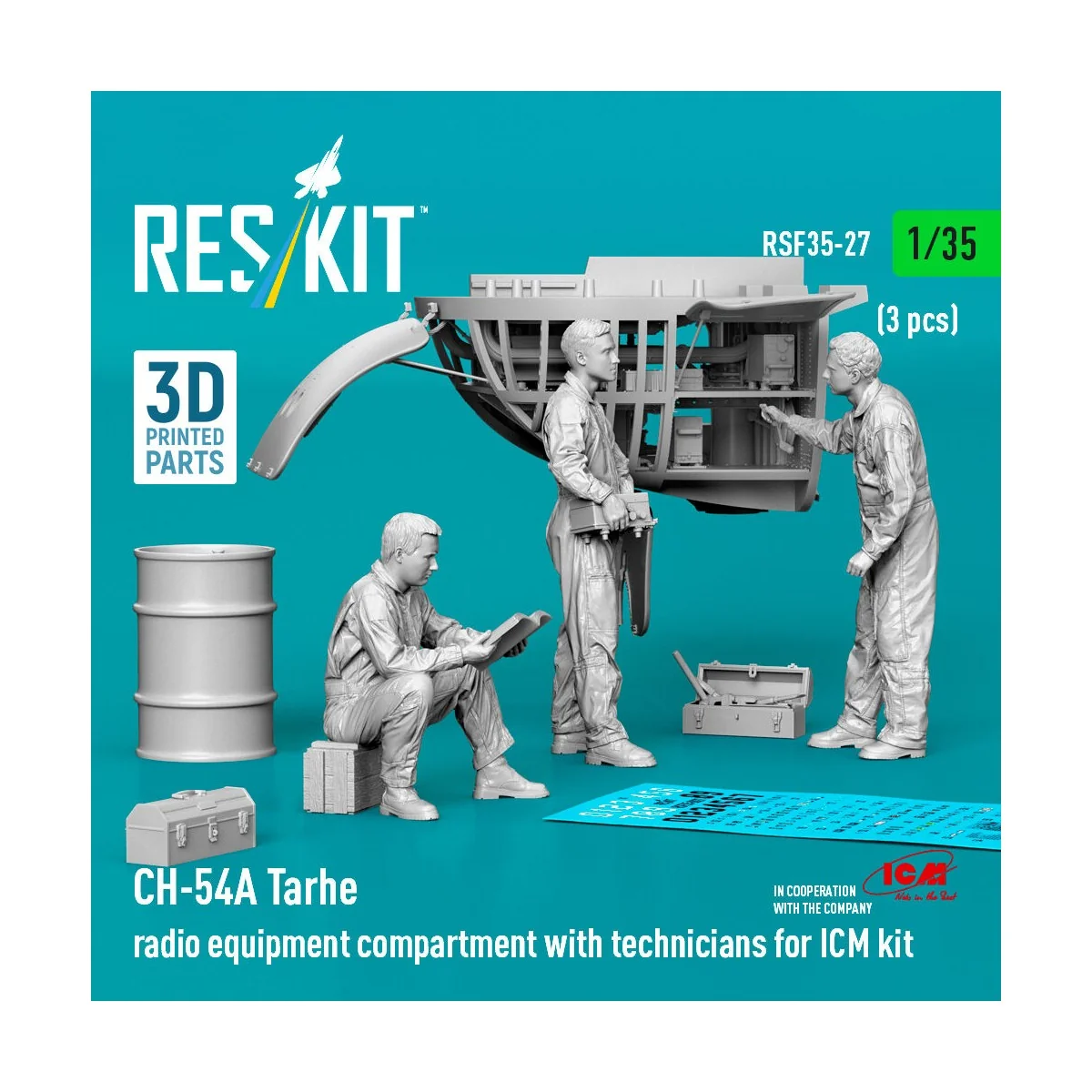 CH-54A Tarhe radio equipment compartment with technicians (3 pcs) (... CH-54A Tarhe radio equipment compartment with technicians (3 pcs) (...