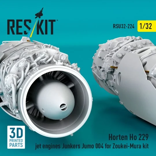 Horten Ho 229 jet engines Junkers Jumo 004 (2 pcs) (3D Printed) for... Horten Ho 229 jet engines Junkers Jumo 004 (2 pcs) (3D Printed) for...