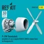P-47M Thunderbolt propeller (1 pcs), engine (P&W R-2800) & engine h... P-47M Thunderbolt propeller (1 pcs), engine (P&W R-2800) & engine h...