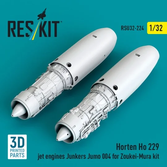 Horten Ho 229 jet engines Junkers Jumo 004 (2 pcs) (3D Printed) for... Horten Ho 229 jet engines Junkers Jumo 004 (2 pcs) (3D Printed) for...