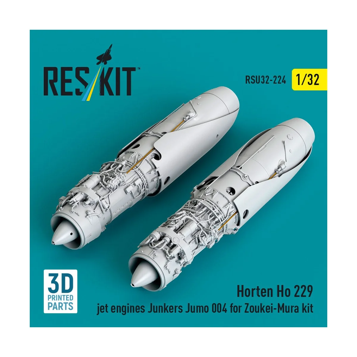 Horten Ho 229 jet engines Junkers Jumo 004 (2 pcs) (3D Printed) for... Horten Ho 229 jet engines Junkers Jumo 004 (2 pcs) (3D Printed) for...