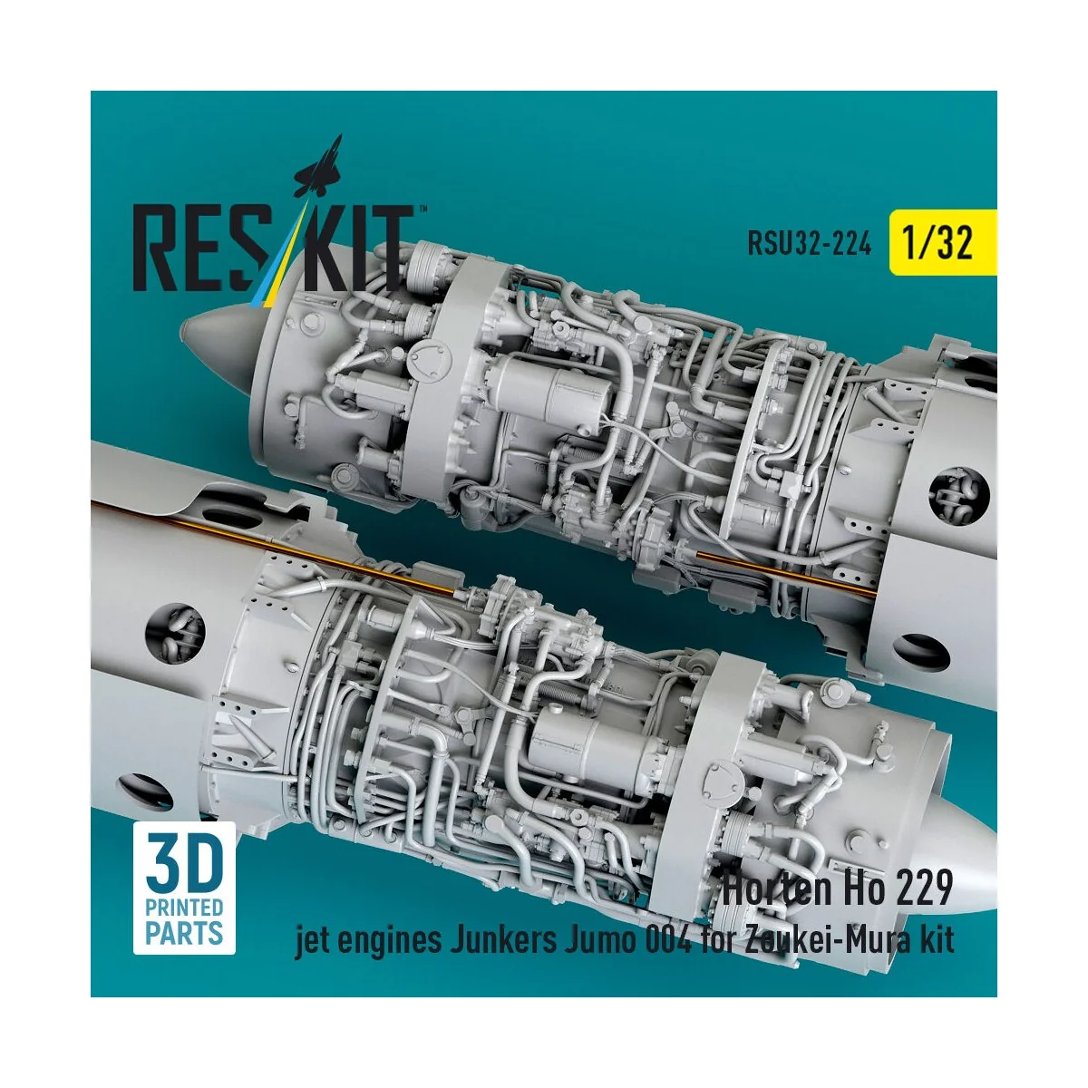 Horten Ho 229 jet engines Junkers Jumo 004 (2 pcs) (3D Printed) for... Horten Ho 229 jet engines Junkers Jumo 004 (2 pcs) (3D Printed) for...