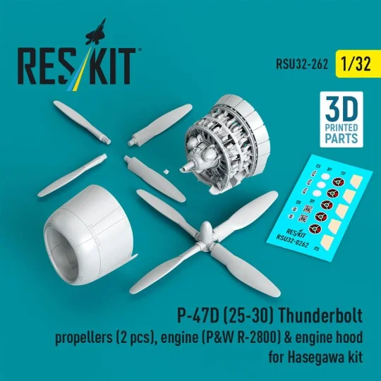 P-47D (25-30) Thunderbolt propellers (2 pcs), engine (P&W R-2800) &... P-47D (25-30) Thunderbolt propellers (2 pcs), engine (P&W R-2800) &...