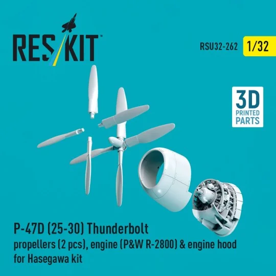P-47D (25-30) Thunderbolt propellers (2 pcs), engine (P&W R-2800) &... P-47D (25-30) Thunderbolt propellers (2 pcs), engine (P&W R-2800) &...