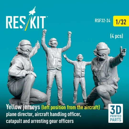 Yellow jerseys (Left position from the aircraft) plane director, ai... Yellow jerseys (Left position from the aircraft) plane director, ai...