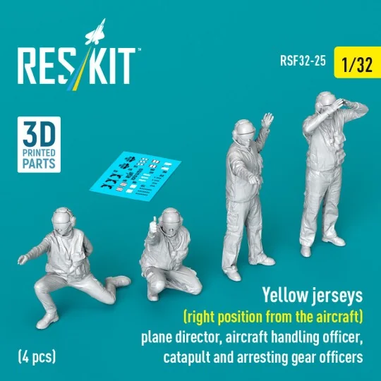 Yellow jerseys (Right position from the aircraft) plane director, a... Yellow jerseys (Right position from the aircraft) plane director, a...