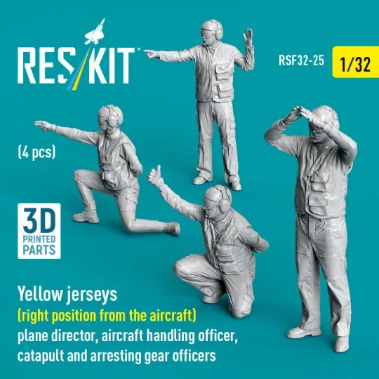 Yellow jerseys (Right position from the aircraft) plane director, a... Yellow jerseys (Right position from the aircraft) plane director, a...