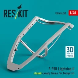 F-35B Lightning II closed canopy frame (3D Printed) for Tamiya, 1/4...