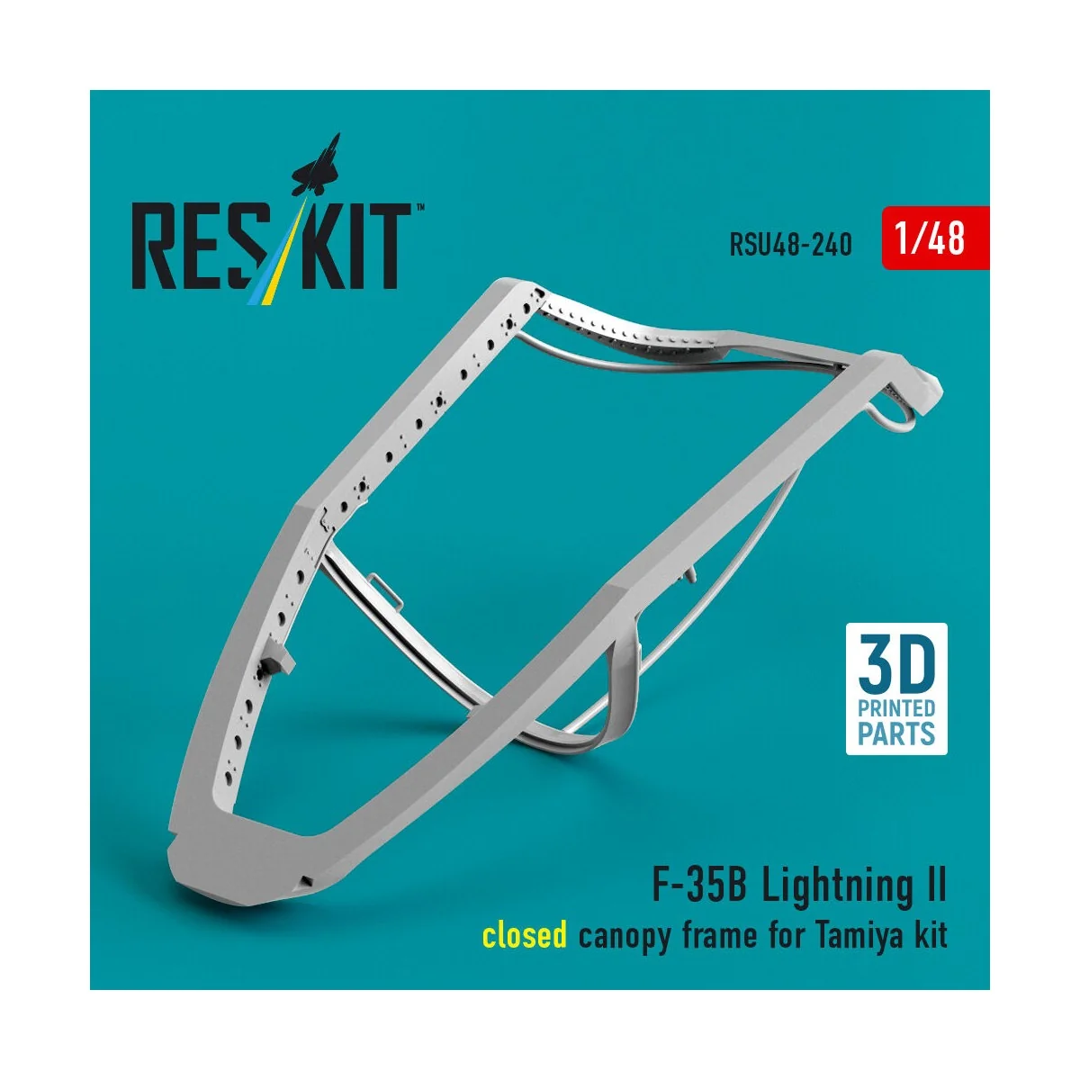 F-35B Lightning II closed canopy frame (3D Printed) for Tamiya, 1/4... F-35B Lightning II closed canopy frame (3D Printed) for Tamiya, 1/4...