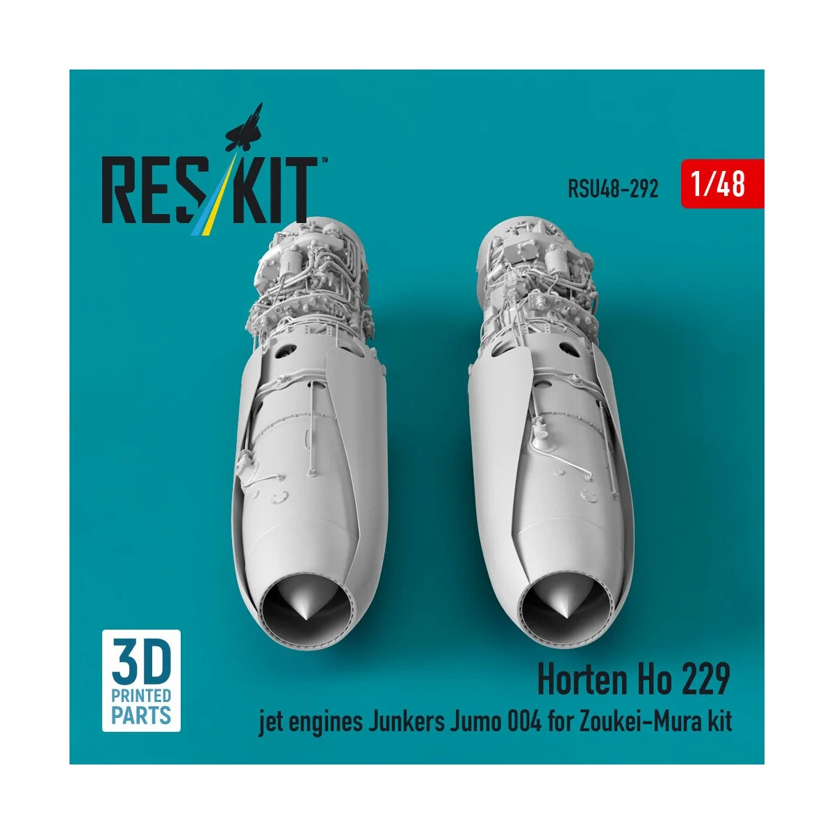 Horten Ho 229 jet engines Junkers Jumo 004 (3D Printed) for Zoukei-... Horten Ho 229 jet engines Junkers Jumo 004 (3D Printed) for Zoukei-...