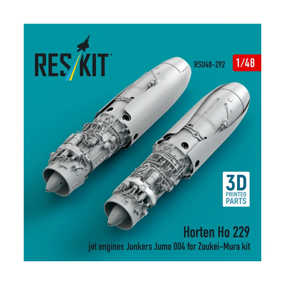 Horten Ho 229 jet engines Junkers Jumo 004 (3D Printed) for Zoukei-... Horten Ho 229 jet engines Junkers Jumo 004 (3D Printed) for Zoukei-...