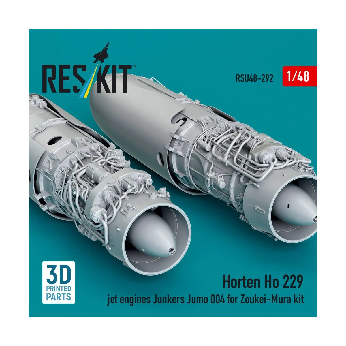 Horten Ho 229 jet engines Junkers Jumo 004 (3D Printed) for Zoukei-... Horten Ho 229 jet engines Junkers Jumo 004 (3D Printed) for Zoukei-...
