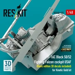 F-16C Block 50/52 Fighting Falcon cockpit USAF (Basic edition 3D de...