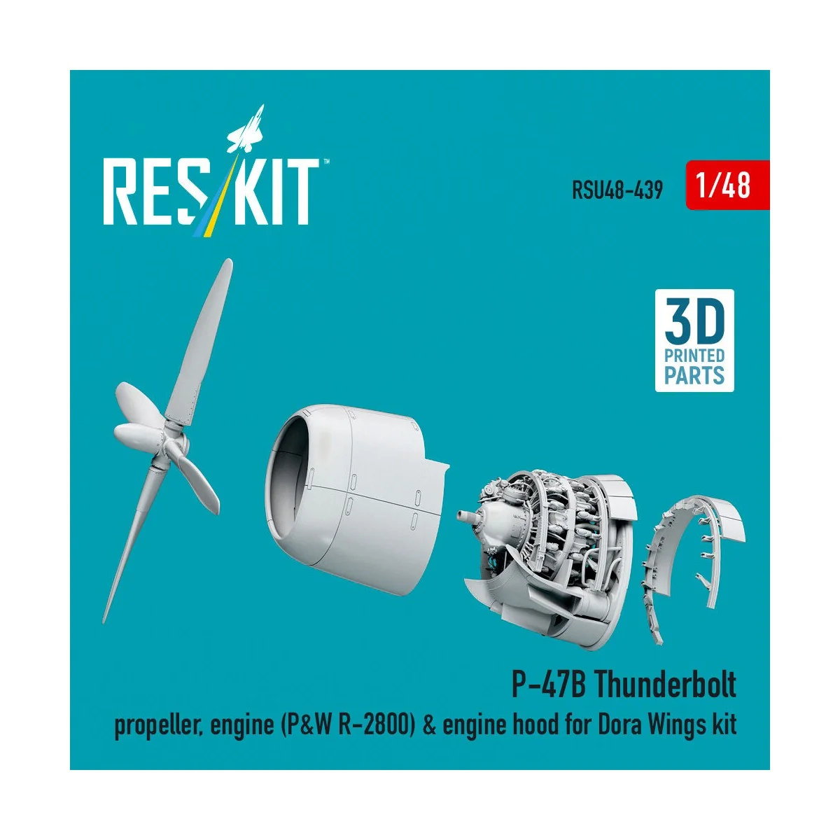 P-47B Thunderbolt propeller, engine (P&W R-2800) & engine hood (3D ... P-47B Thunderbolt propeller, engine (P&W R-2800) & engine hood (3D ...