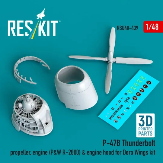 P-47B Thunderbolt propeller, engine (P&W R-2800) & engine hood (3D ... P-47B Thunderbolt propeller, engine (P&W R-2800) & engine hood (3D ...