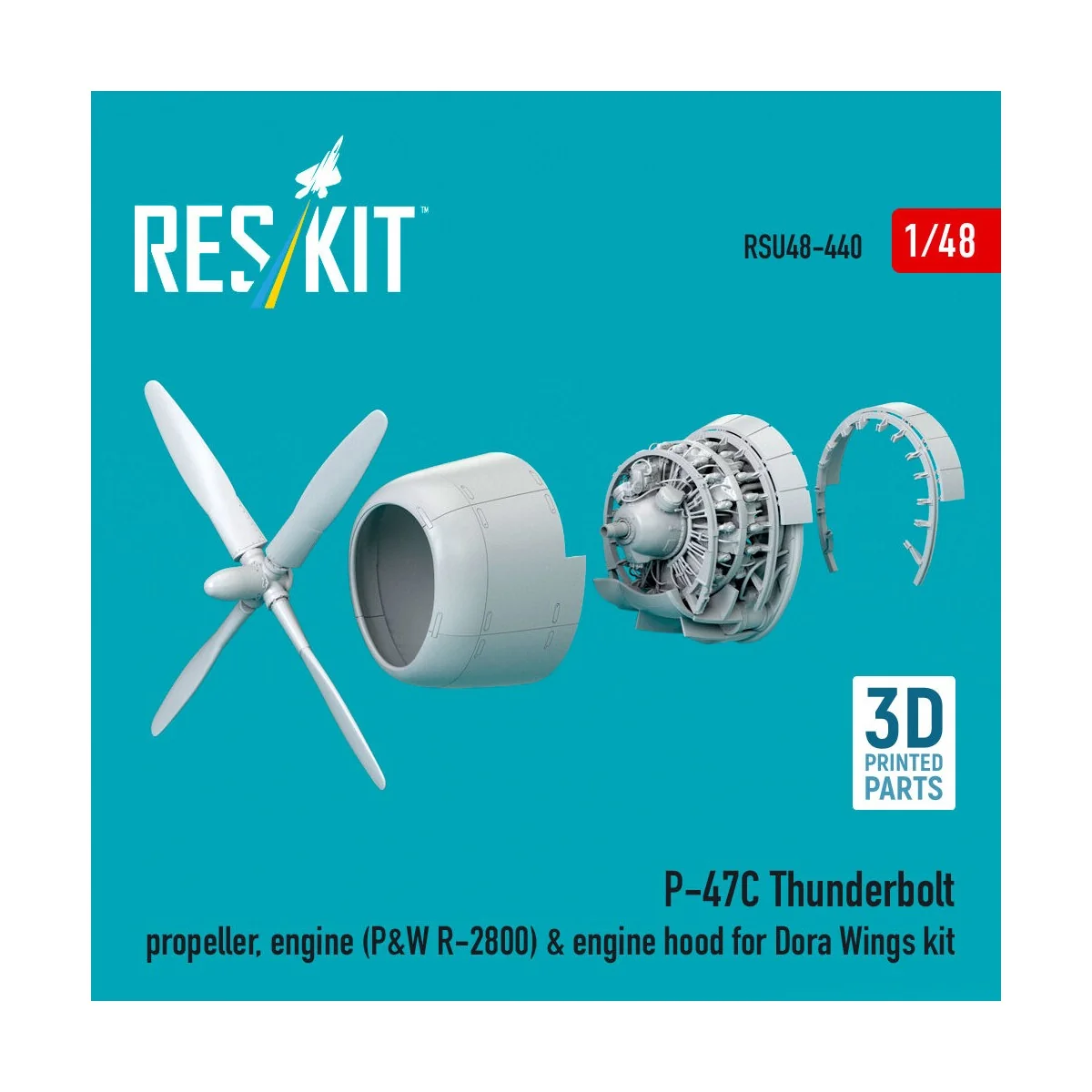 P-47C Thunderbolt propeller, engine (P&W R-2800) & engine hood (3D ... P-47C Thunderbolt propeller, engine (P&W R-2800) & engine hood (3D ...