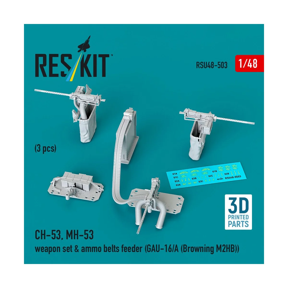 CH-53, MH-53 weapon set & ammo belts feeder (GAU-16/A (Browning M3)... CH-53, MH-53 weapon set & ammo belts feeder (GAU-16/A (Browning M3)...