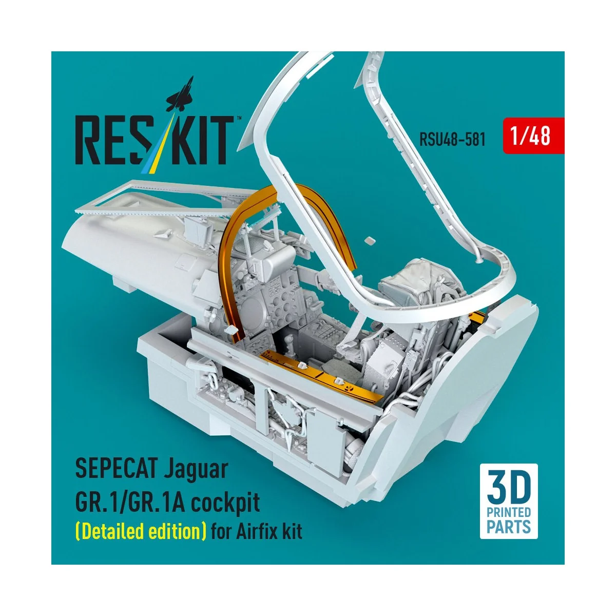 SEPECAT Jaguar GR.1/GR.1A cockpit (Detailed edition) (3D Printed) f... SEPECAT Jaguar GR.1/GR.1A cockpit (Detailed edition) (3D Printed) f...