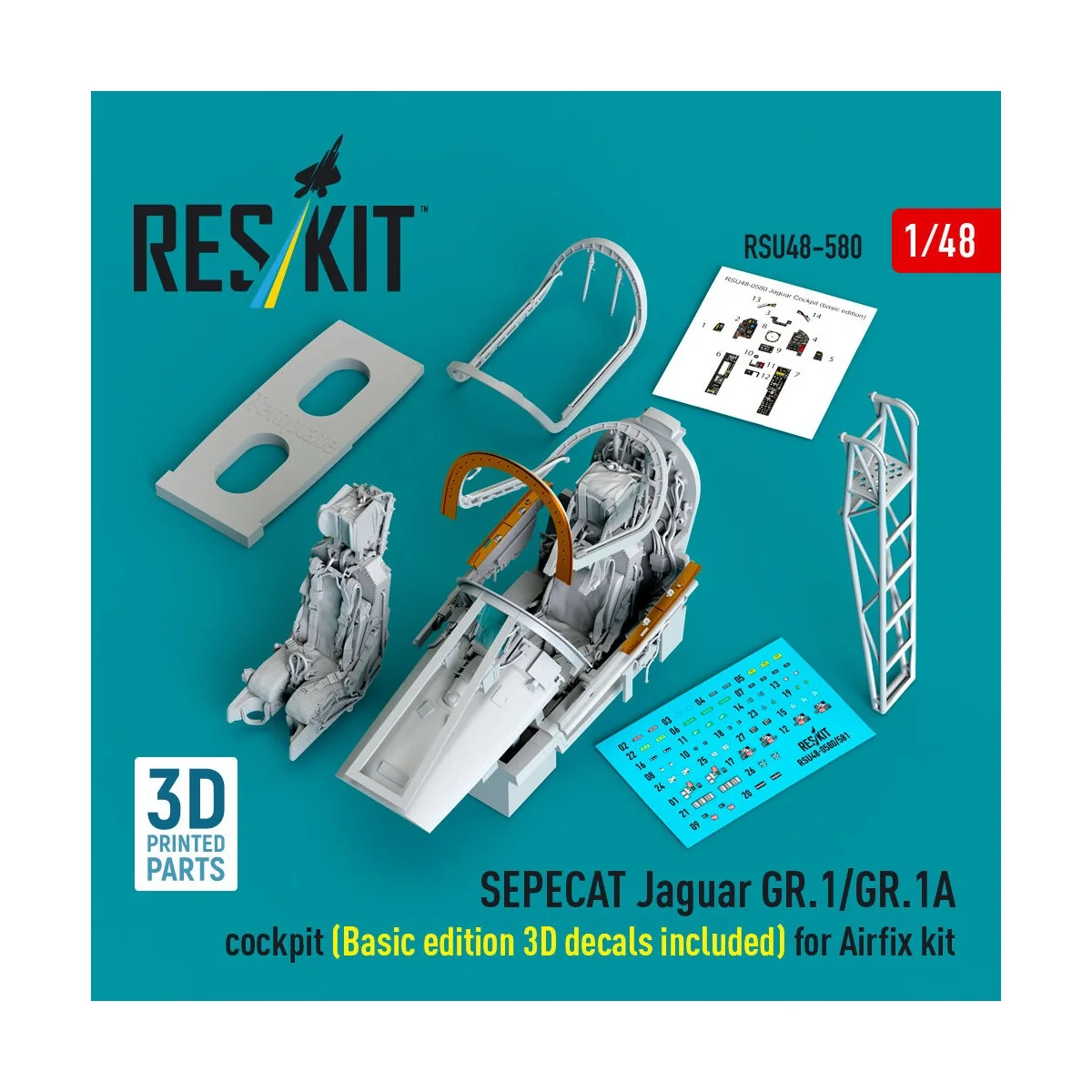 SEPECAT Jaguar GR.1/GR.1A cockpit (Basic edition 3D decals included... SEPECAT Jaguar GR.1/GR.1A cockpit (Basic edition 3D decals included...