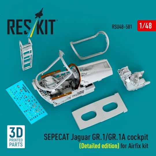 SEPECAT Jaguar GR.1/GR.1A cockpit (Detailed edition) (3D Printed) f... SEPECAT Jaguar GR.1/GR.1A cockpit (Detailed edition) (3D Printed) f...