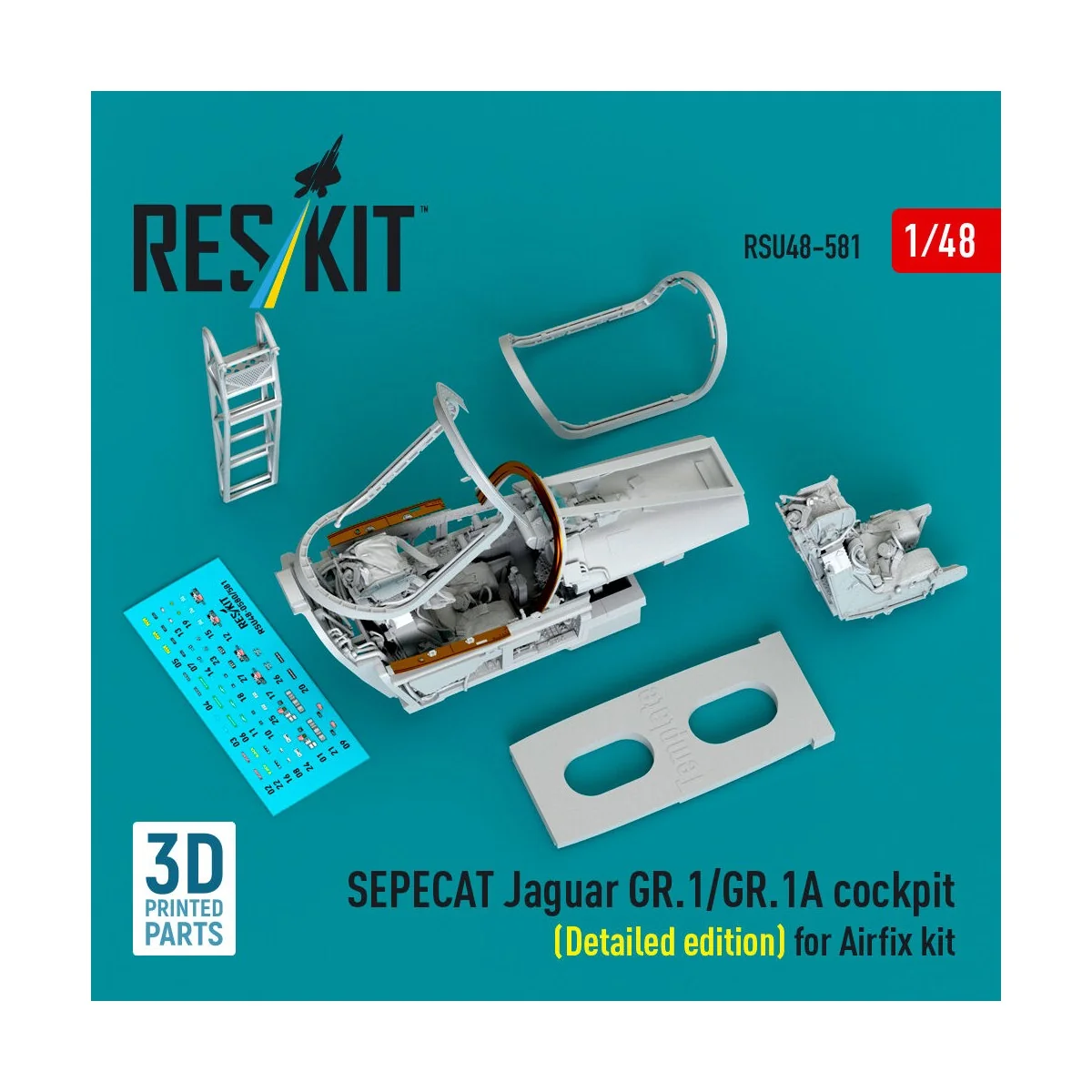 SEPECAT Jaguar GR.1/GR.1A cockpit (Detailed edition) (3D Printed) f... SEPECAT Jaguar GR.1/GR.1A cockpit (Detailed edition) (3D Printed) f...