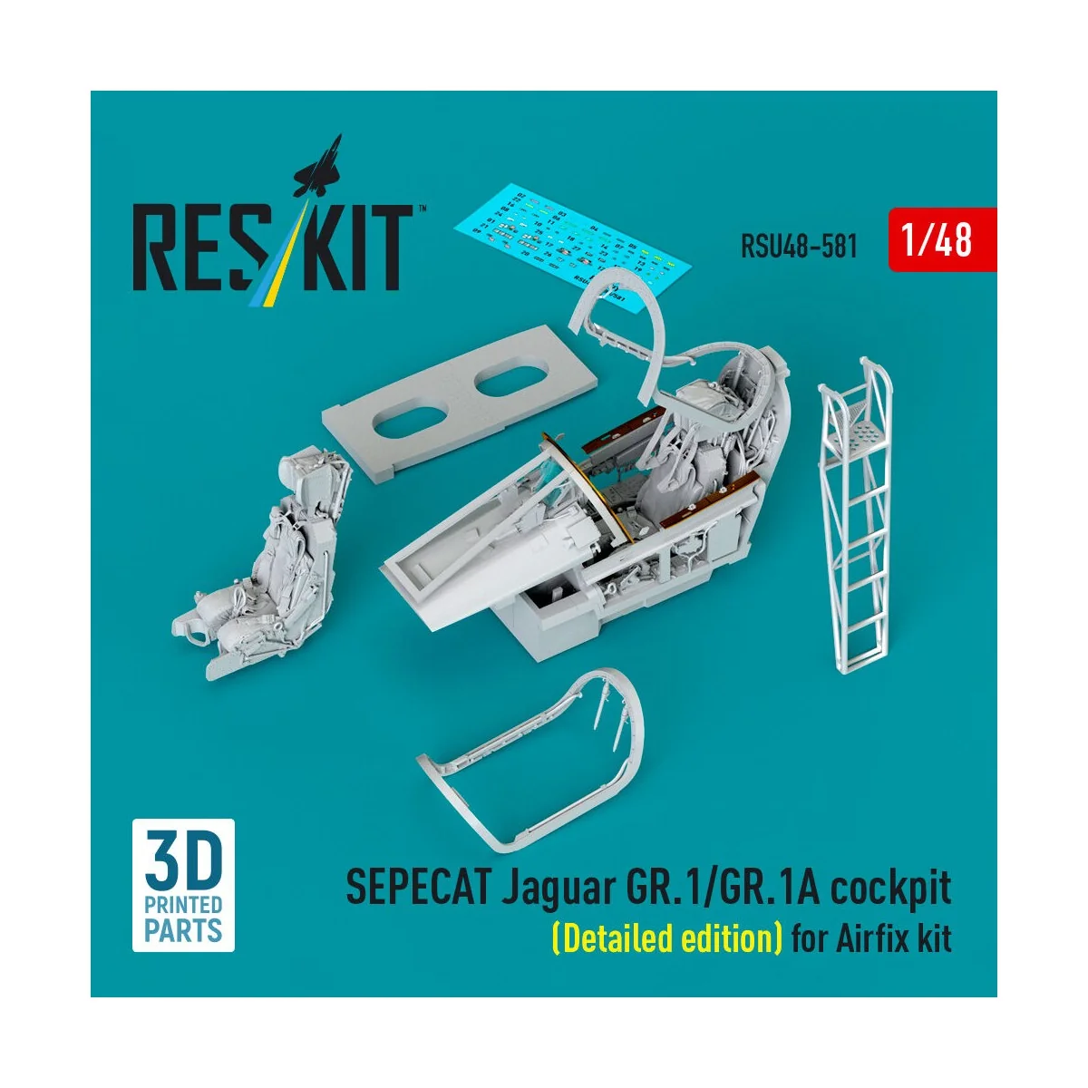 SEPECAT Jaguar GR.1/GR.1A cockpit (Detailed edition) (3D Printed) f... SEPECAT Jaguar GR.1/GR.1A cockpit (Detailed edition) (3D Printed) f...