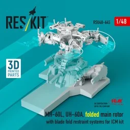 MH-60L, UH-60A, folded main rotor with blade fold restraint systems... 2