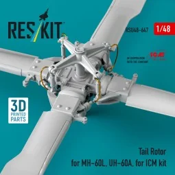 Tail Rotor for MH-60L, UH-60A (3D Printed) for ICM, 1/48 - ResKit M...