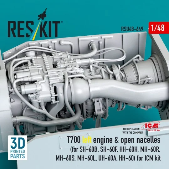 T700 left engine & open nacelles (for SH-60B, SH-60F, HH-60H, MH-60... T700 left engine & open nacelles (for SH-60B, SH-60F, HH-60H, MH-60...
