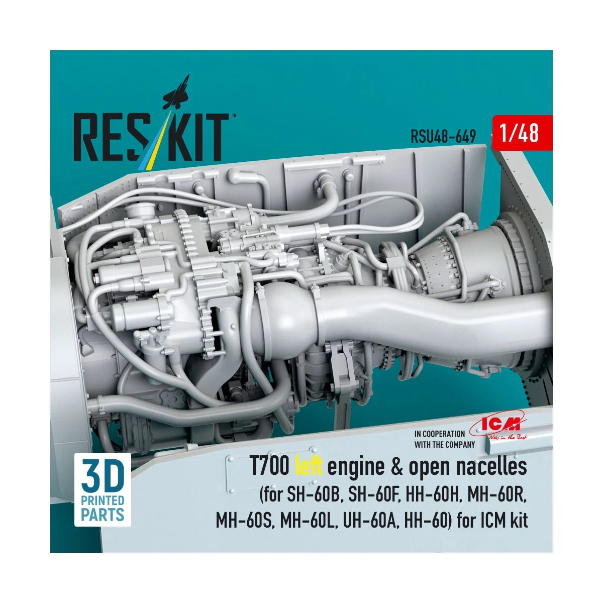 T700 left engine & open nacelles (for SH-60B, SH-60F, HH-60H, MH-60... T700 left engine & open nacelles (for SH-60B, SH-60F, HH-60H, MH-60...
