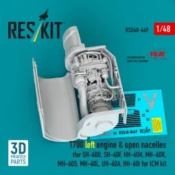 T700 left engine & open nacelles (for SH-60B, SH-60F, HH-60H, MH-60... 2