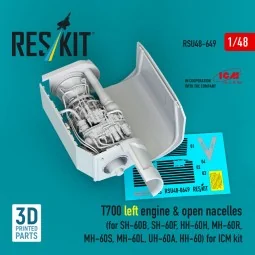T700 left engine & open nacelles (for SH-60B, SH-60F, HH-60H, MH-60...