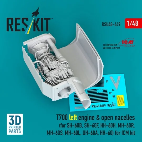 T700 left engine & open nacelles (for SH-60B, SH-60F, HH-60H, MH-60... T700 left engine & open nacelles (for SH-60B, SH-60F, HH-60H, MH-60...