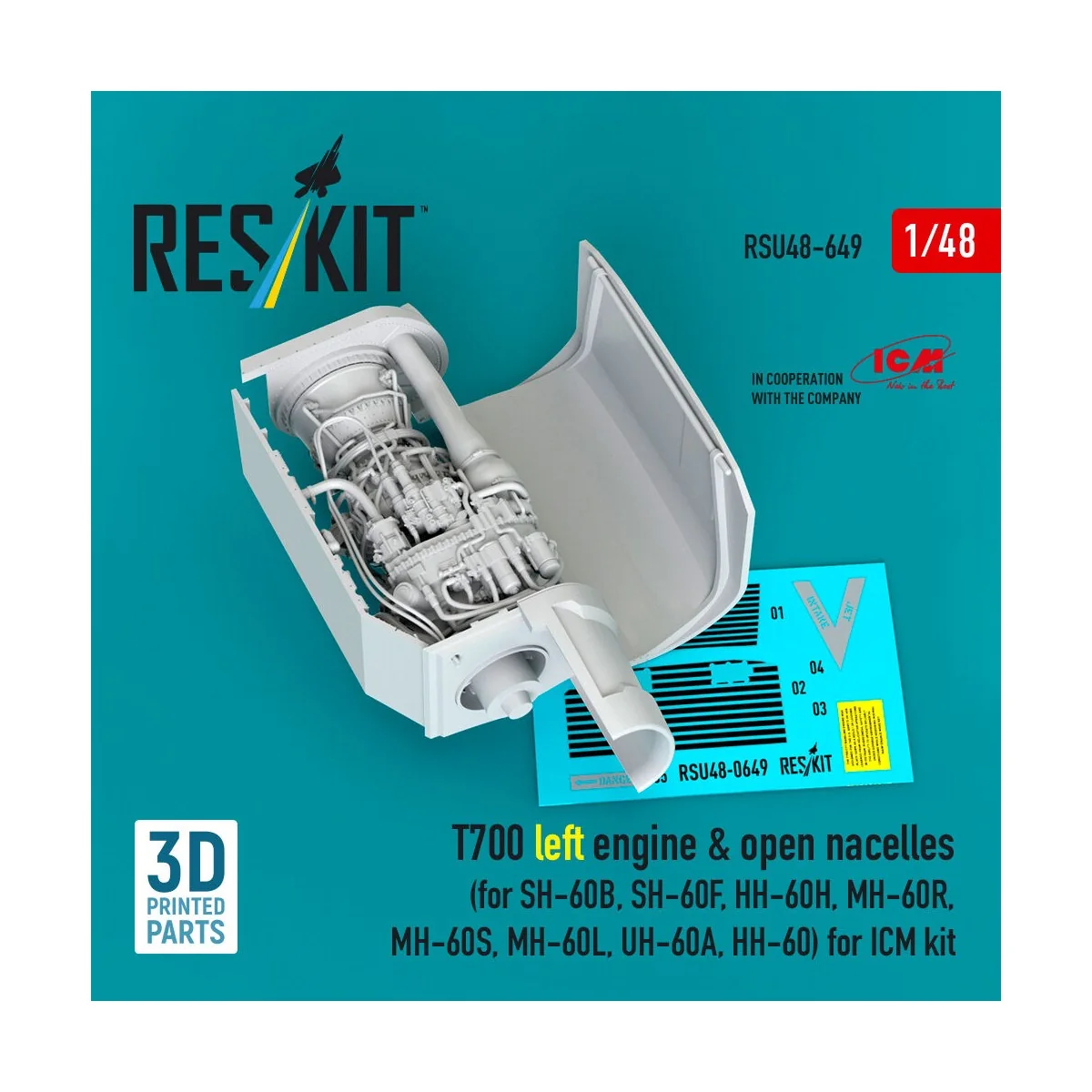 T700 left engine & open nacelles (for SH-60B, SH-60F, HH-60H, MH-60... T700 left engine & open nacelles (for SH-60B, SH-60F, HH-60H, MH-60...