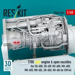 T700 right engine & open nacelles (for SH-60B, SH-60F, HH-60H, MH-6...